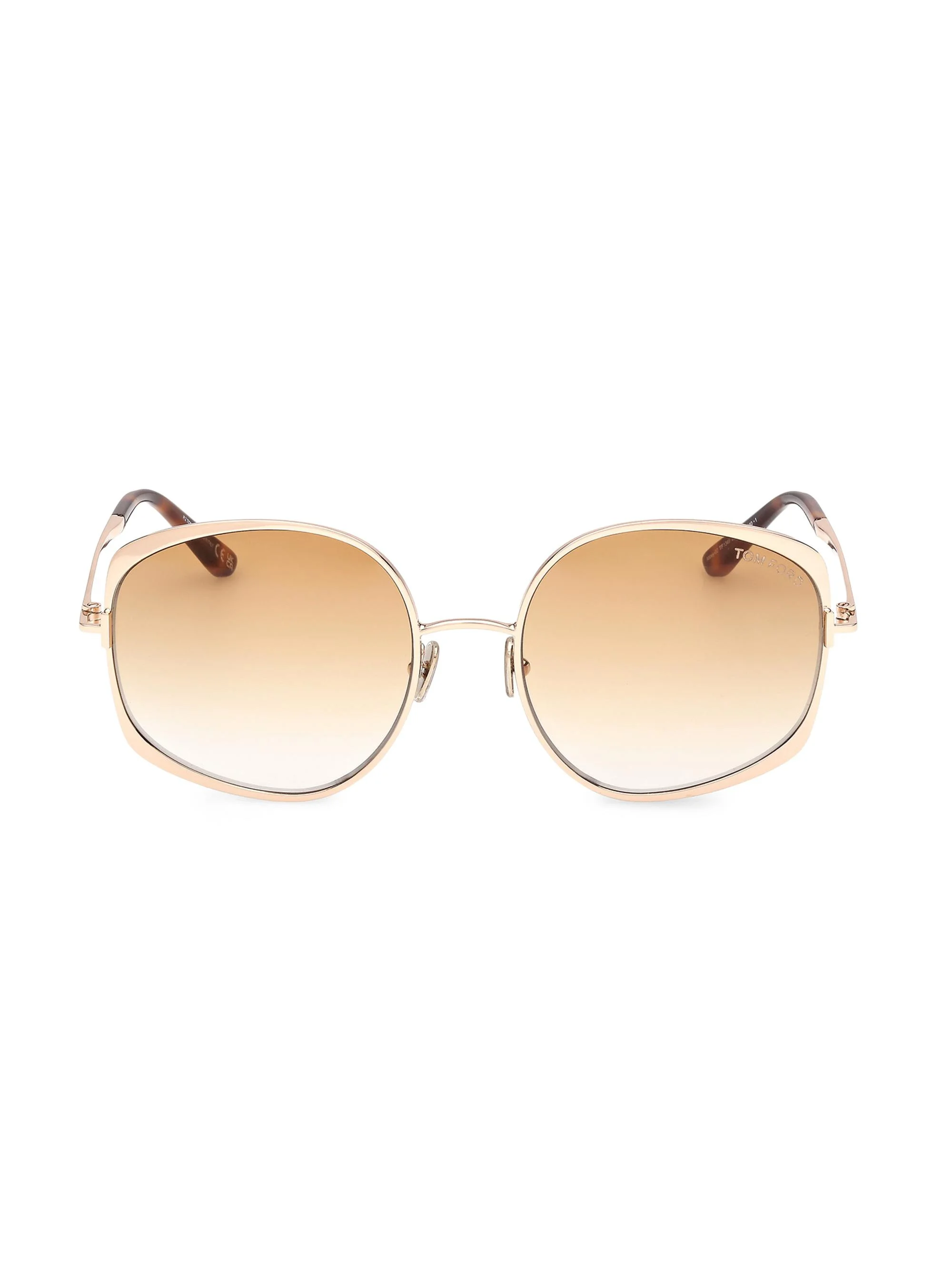 Women's Abbey 58MM Geometric Sunglasses - Gold - 1