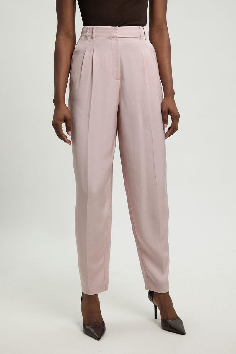 KAREN MILLEN Polished Linen Blend Tailored Trouser outlook