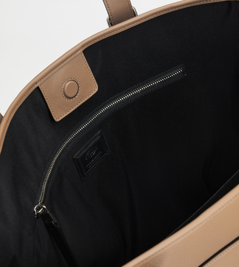 TOD'S SHOPPING BAG IN LEATHER MEDIUM - BROWN 5