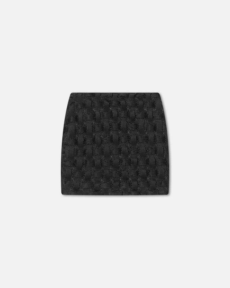 Seersucker Okobor™ Alt-Leather Mini Skirt - 1