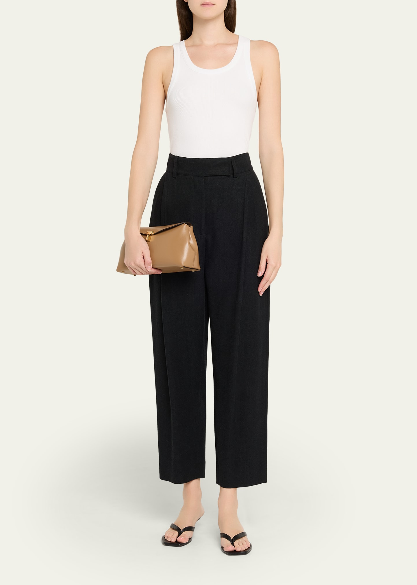 T-Lock Leather Clutch Bag - 6