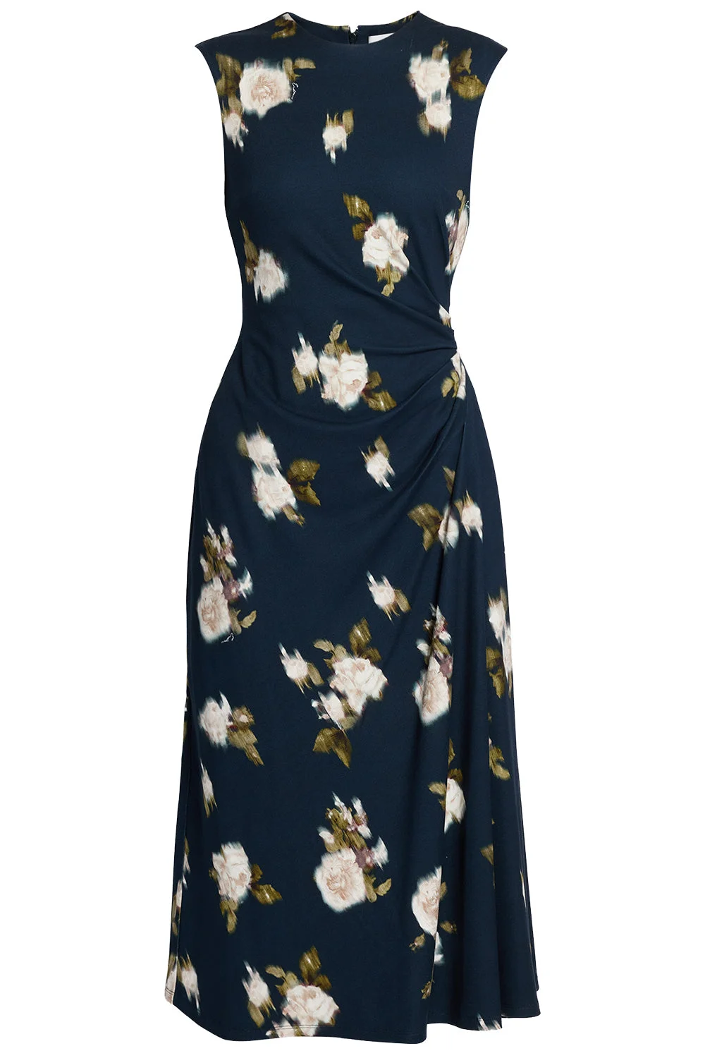 Floral Ponte Sleeveless Midi Dress - 1