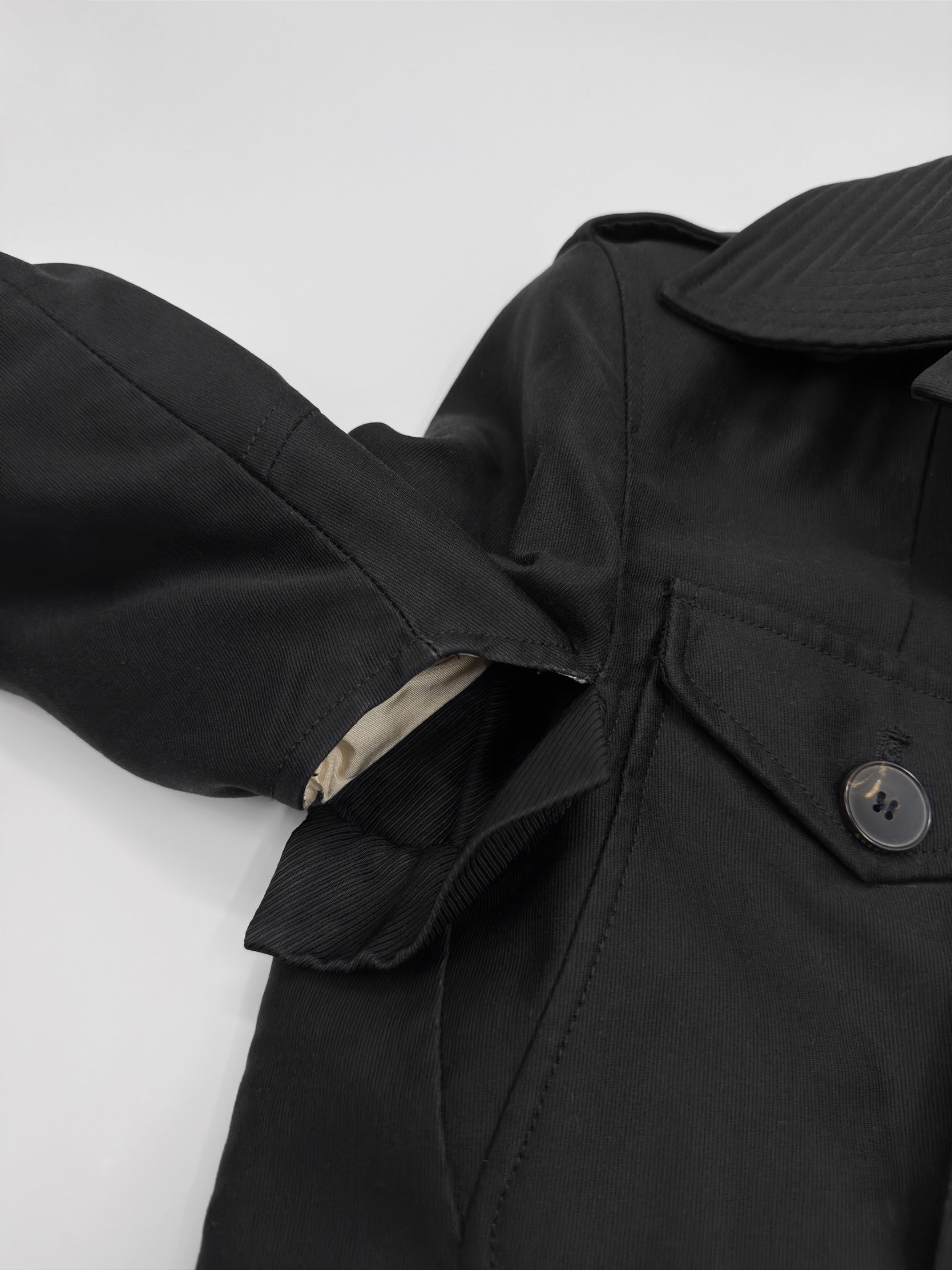 Gucci Fall 2003 Tom Ford Men’s Runway Grey Cotton Military Coat Jacket 46 - 10