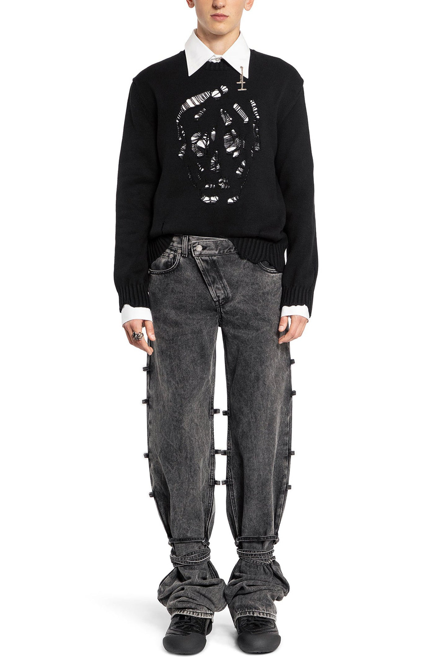 DISTRESSED SKULL JUMPER - 2