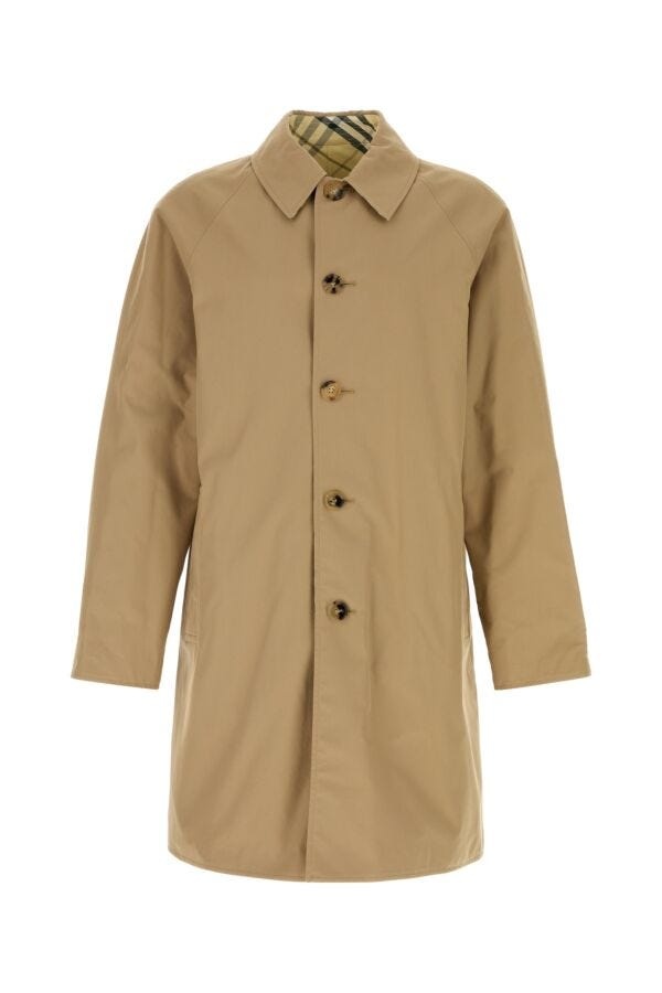 Burberry Man Beige Cotton Reversible Trench Coat - 1