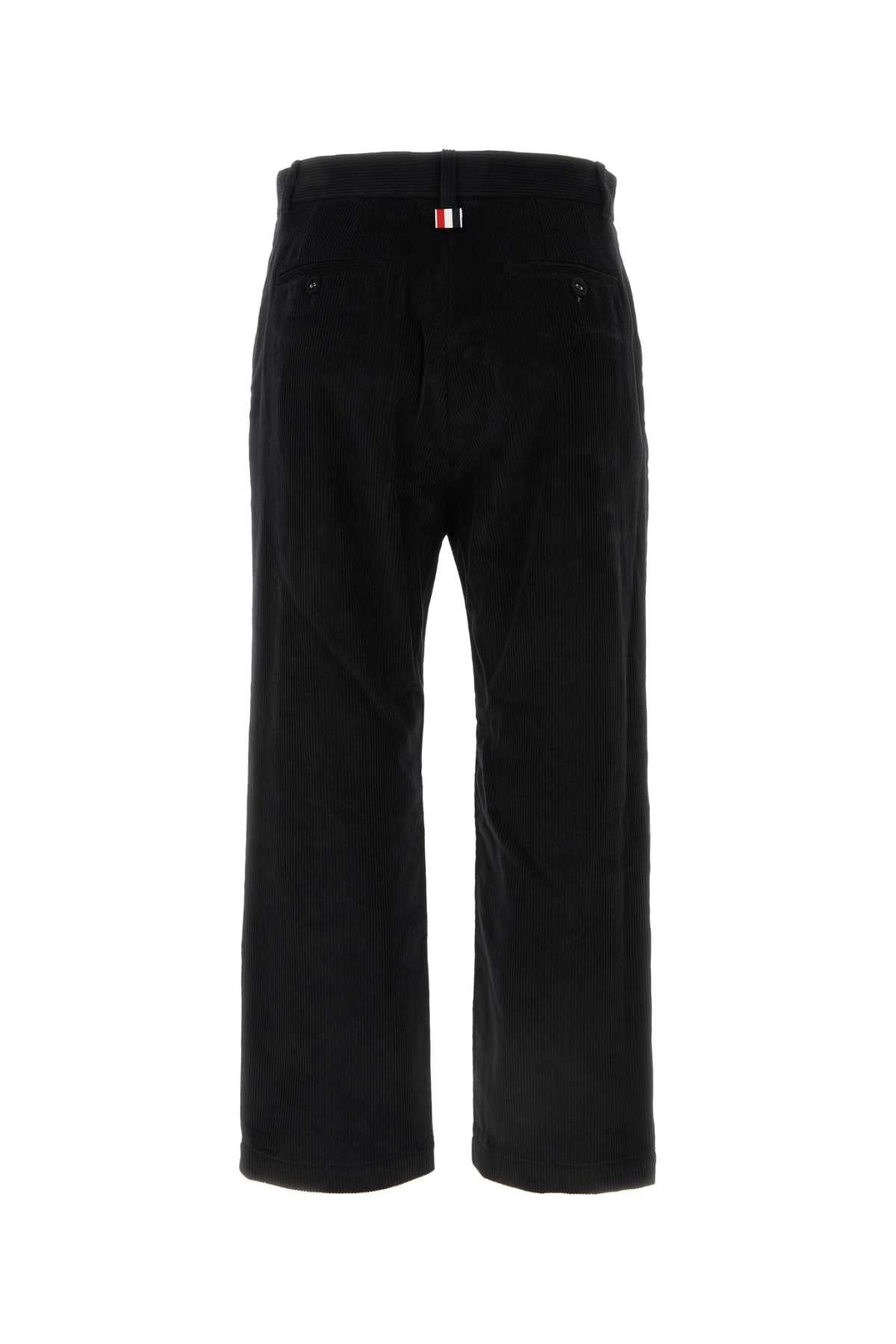 Thom Browne Men Black Corduroy Pant - 2
