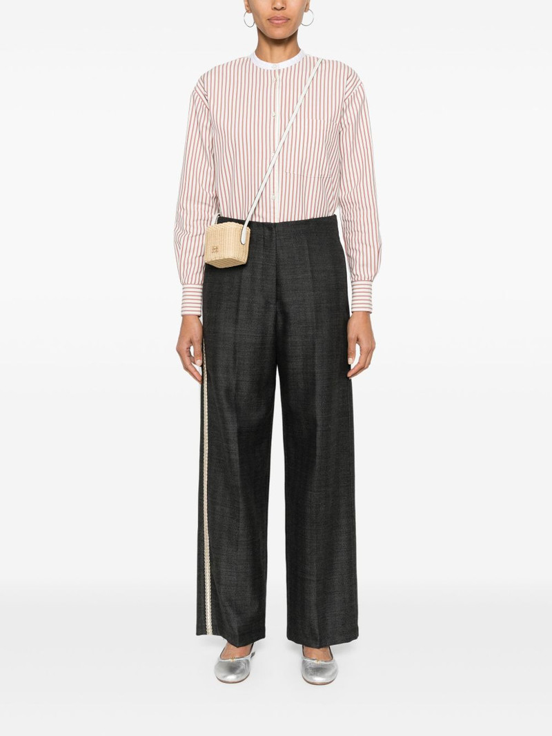 forte_forte herringbone wool tailored trousers outlook