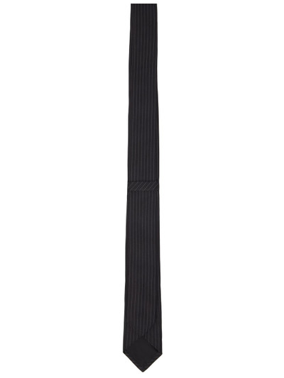 Givenchy Black Micro Stripe & Logo Tie outlook