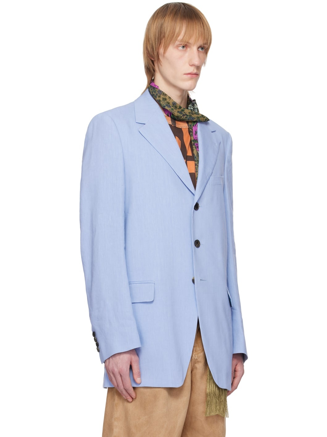 Blue Notched Blazer - 2