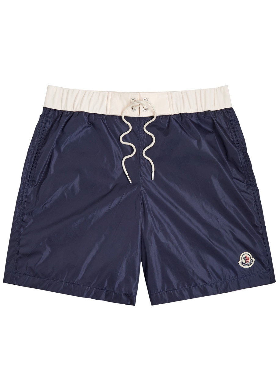 Moncler Logo-appliquéd Shell Swim Shorts - 1