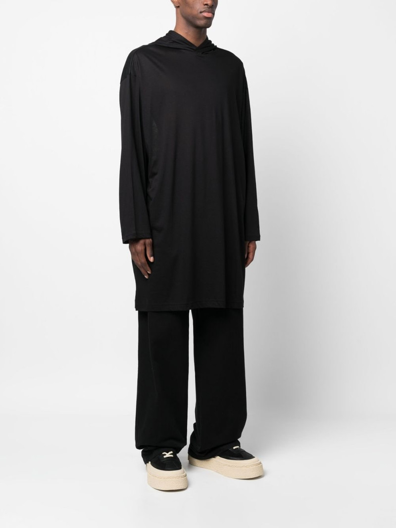 graphic-print long hoodie T-shirt 3
