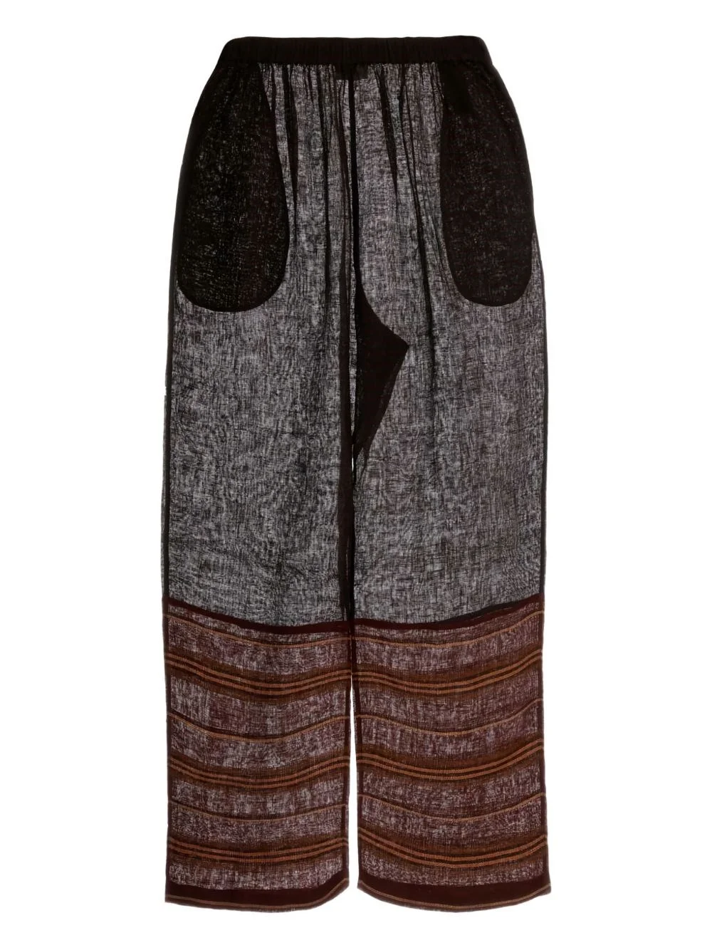 Linen striped beach pants - 1