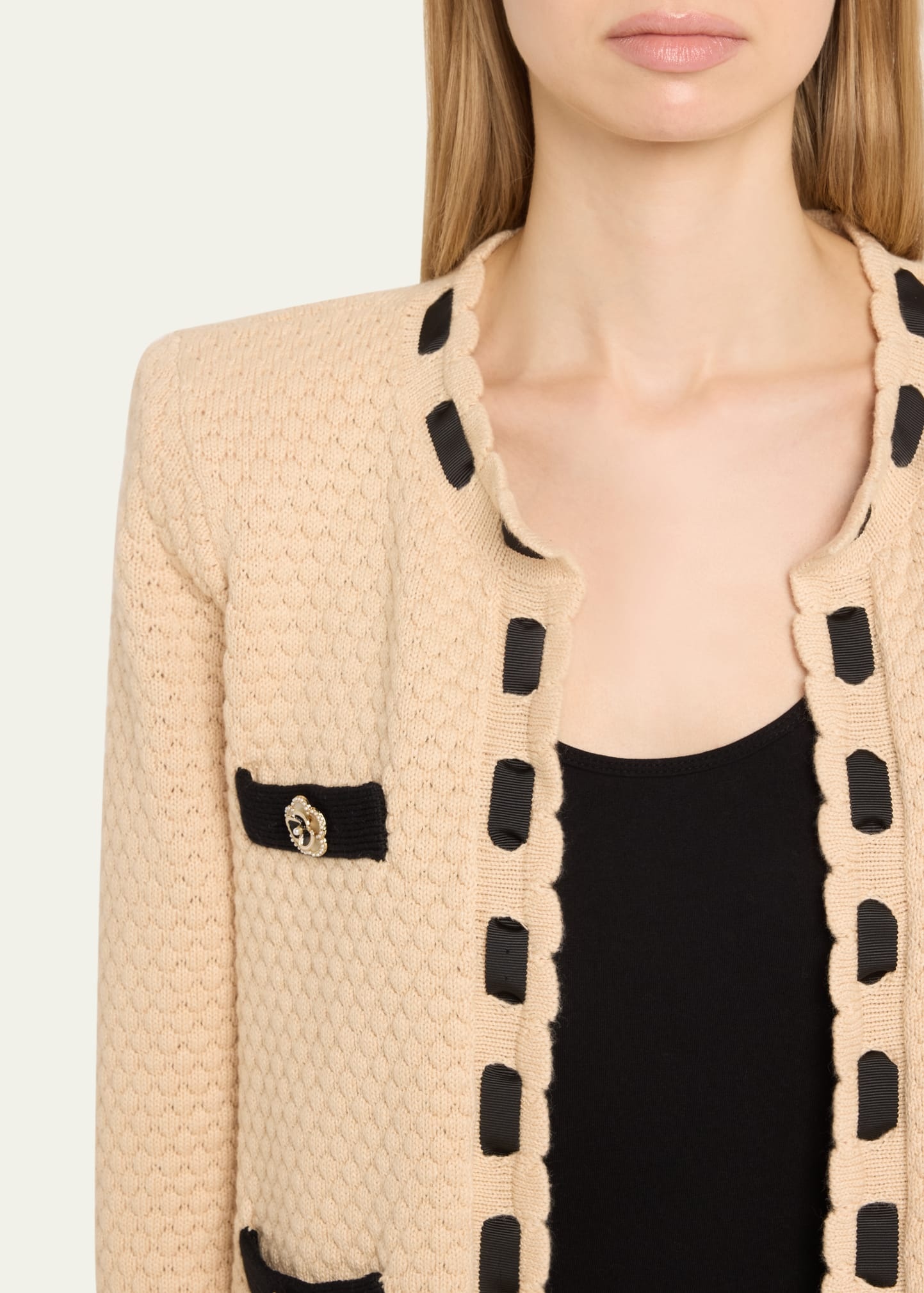 Astor Contrast Trim Cardigan - 5