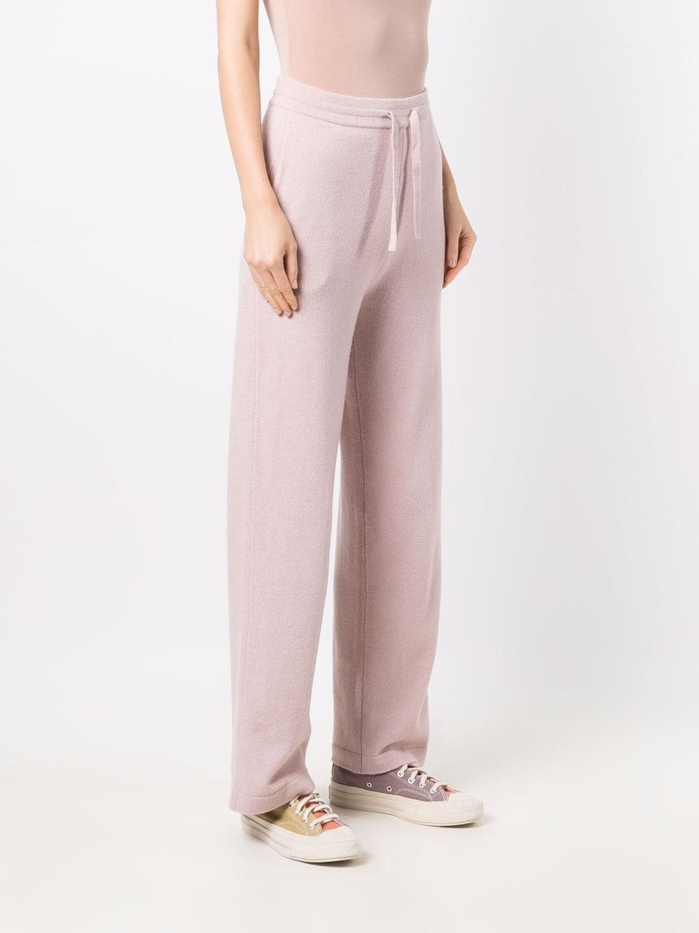 straight-leg knitted trousers - 3