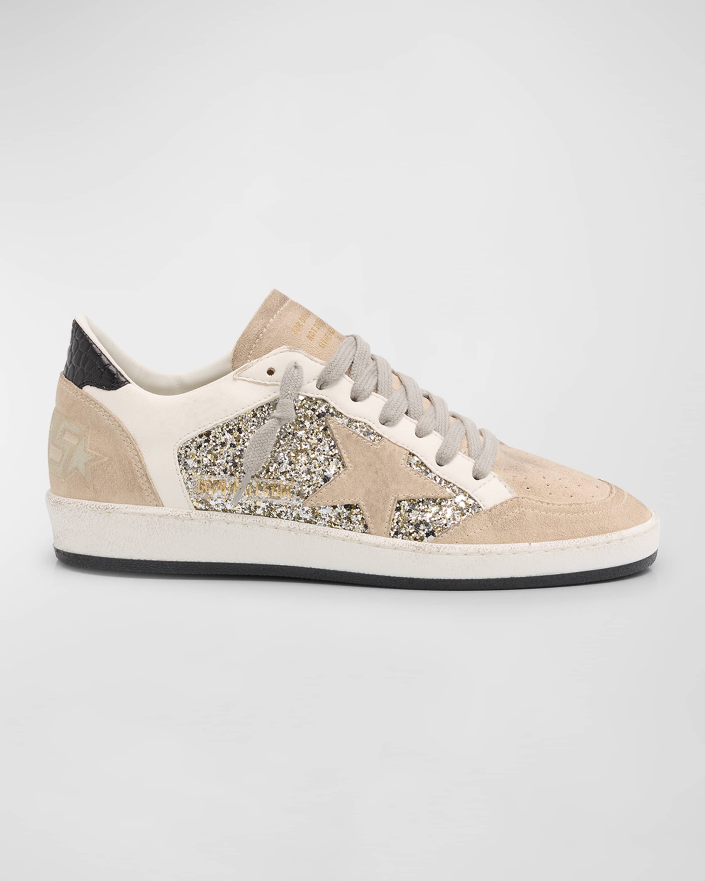 Ballstar Suede Glitter Low-Top Sneakers - 1