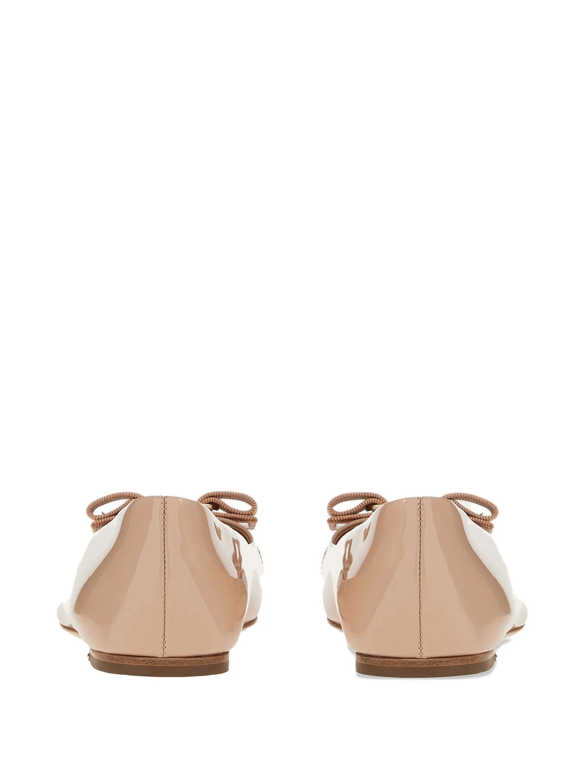 Ferragamo Varina Patent Bow-detail Ballet Flats - 2