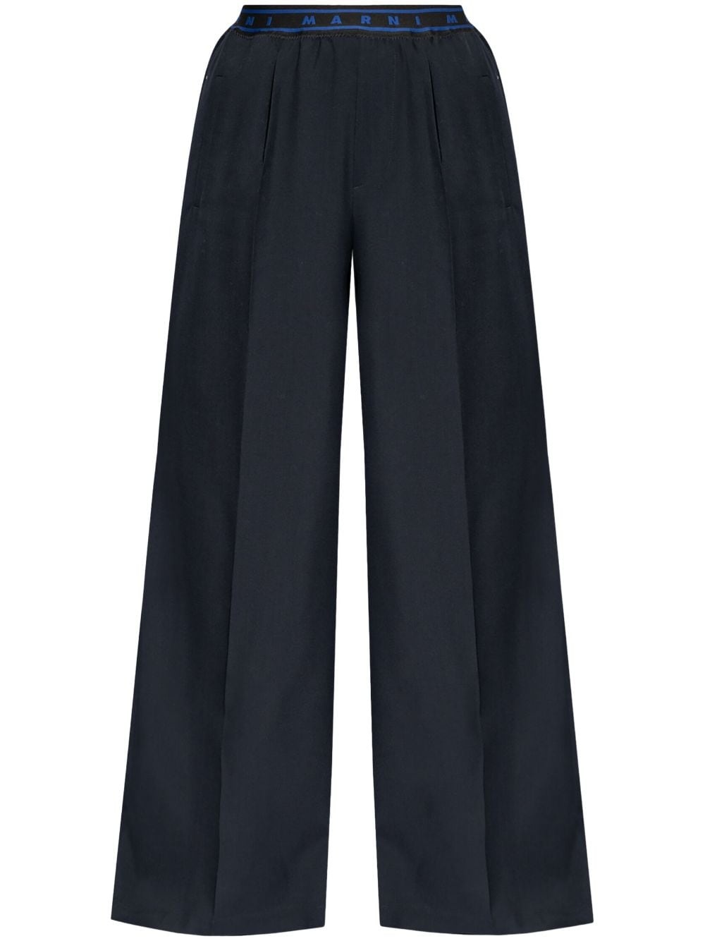 wide-leg virgin wool trousers - 1