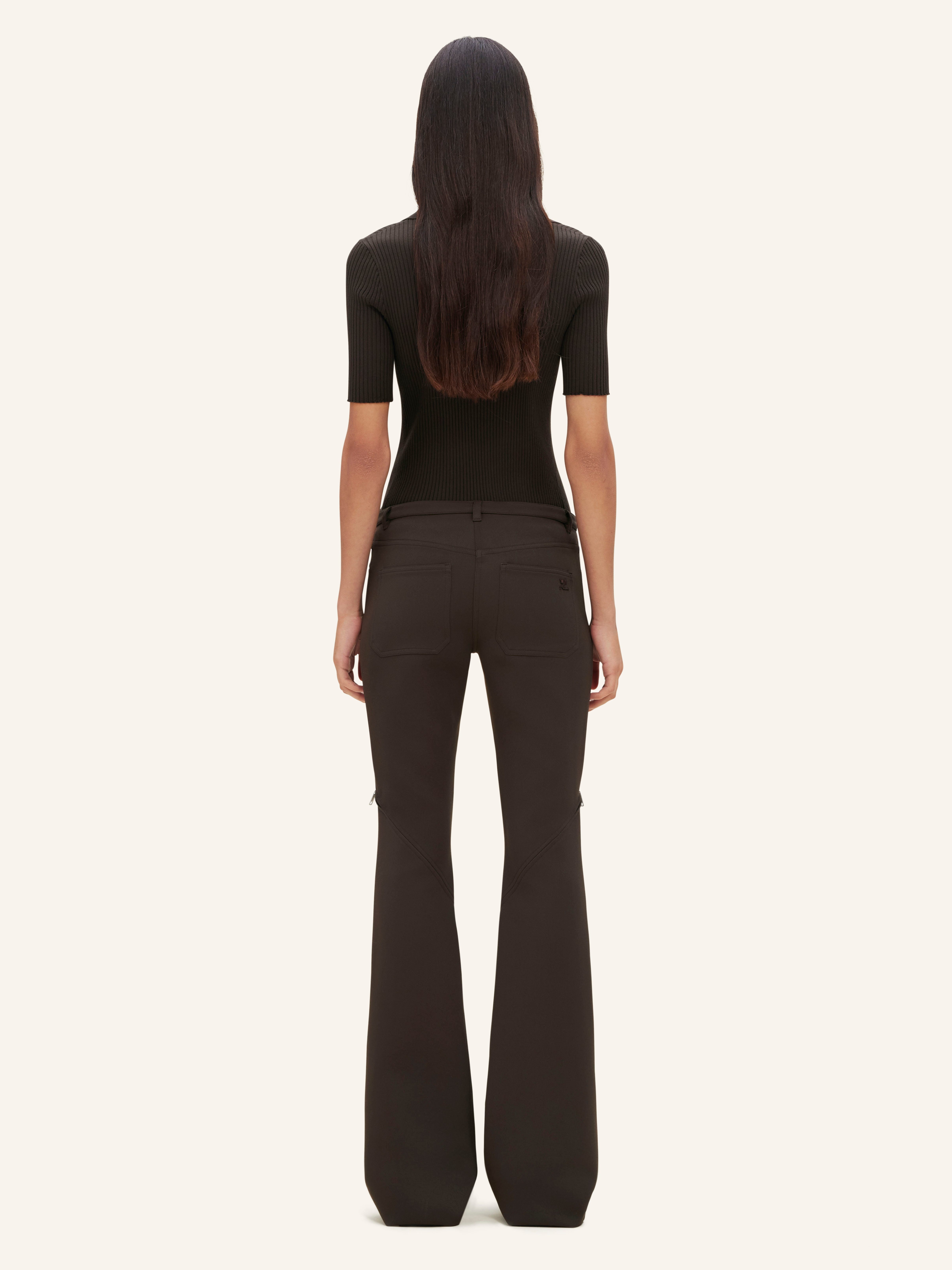 ELLIPSE ZIPPED TWILL PANTS - 5