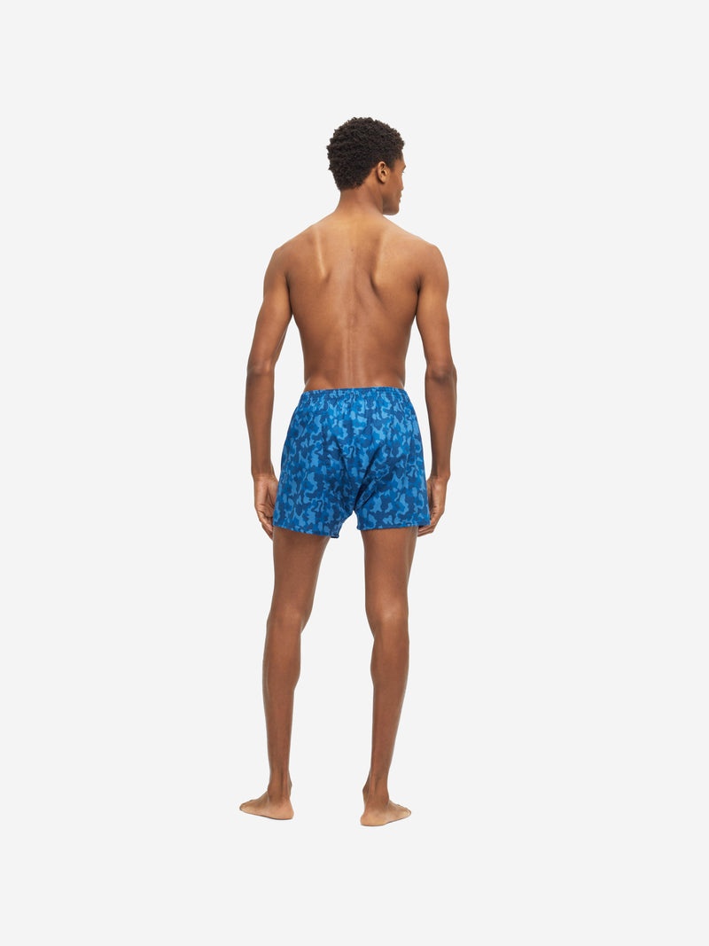 Men's Classic Fit Boxers Ledbury 55 Cotton Batiste Blue - 4