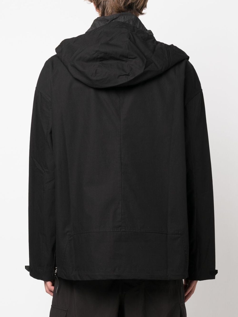logo-print hooded jacket - 4