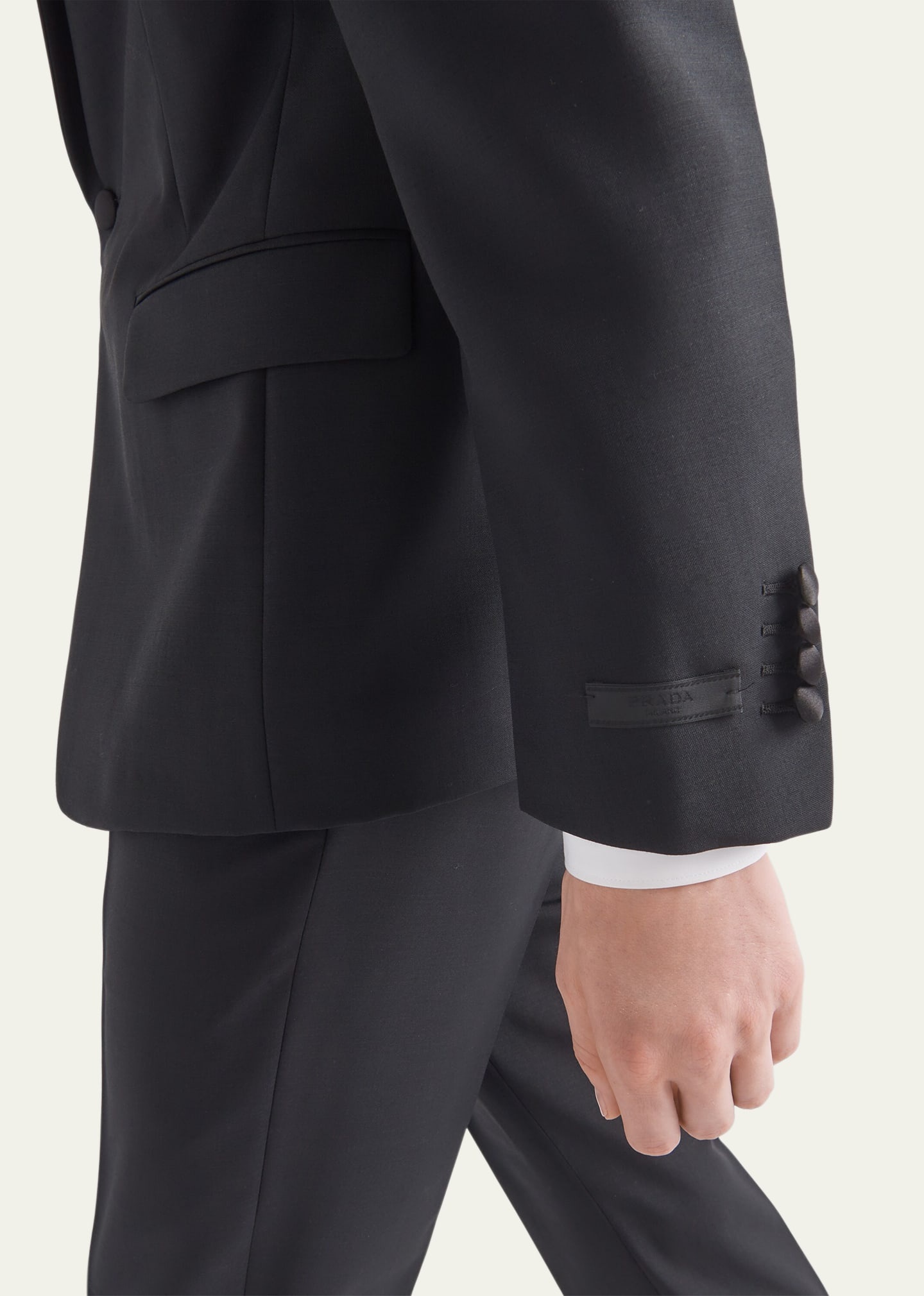 Men's Mohair-Blend Smoking Tuxedo - 3