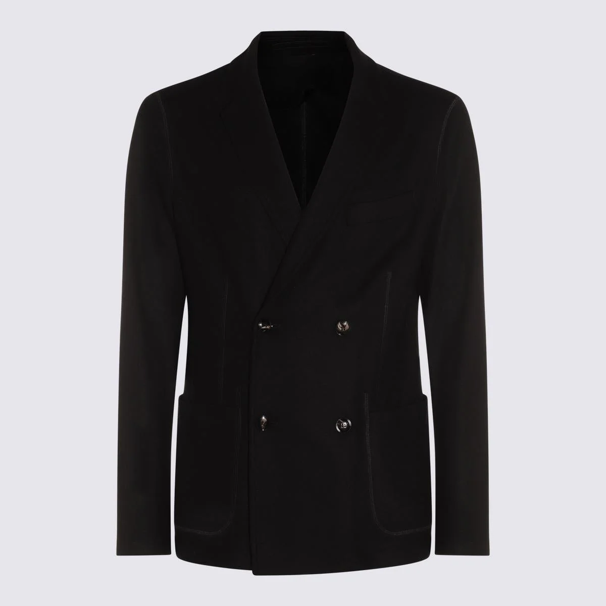Giorgio Armani Black Cashmere Blazer - 1