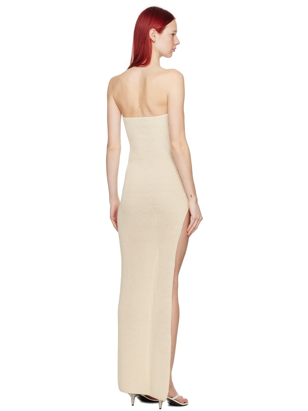 Off-White Vented Midi Dress - 3