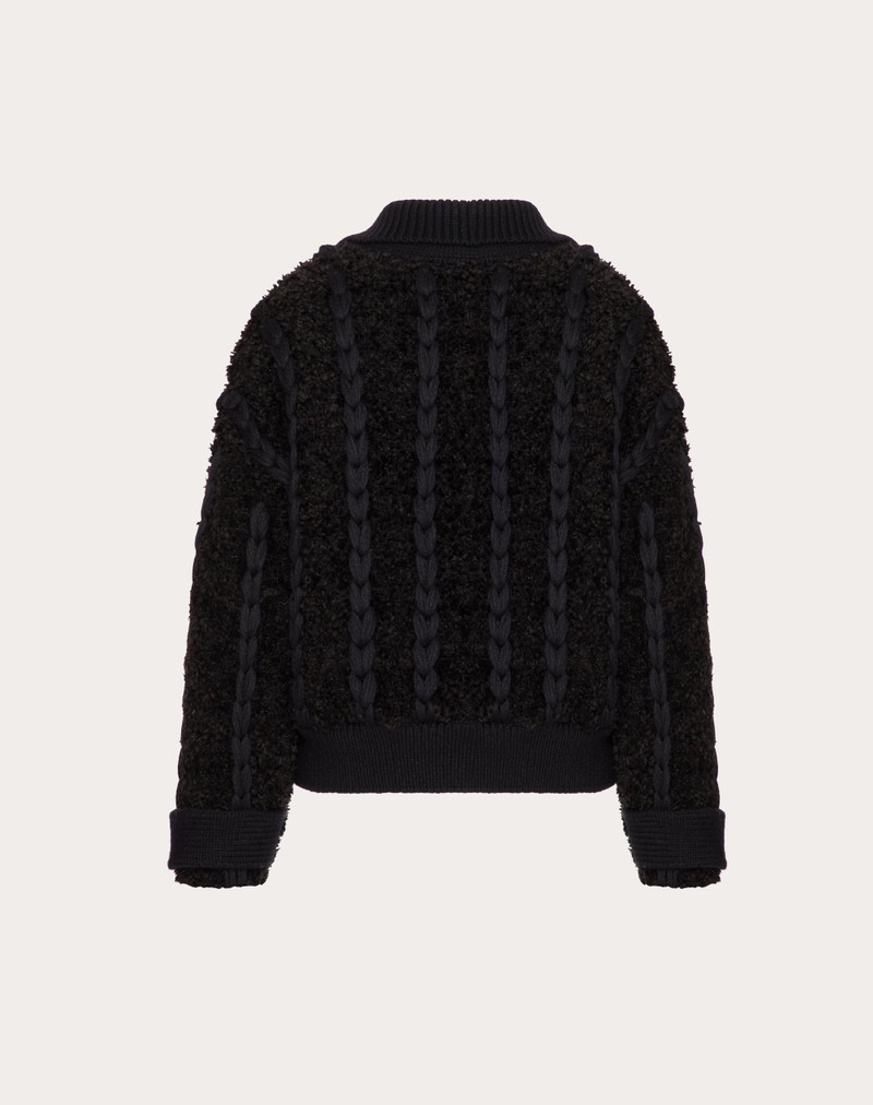 Valentino EMBROIDERED MOHAIR WOOL KNIT JACKET outlook