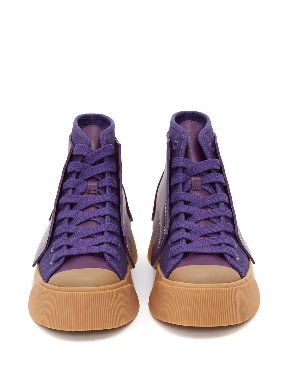 panelled high-top sneakers - 4