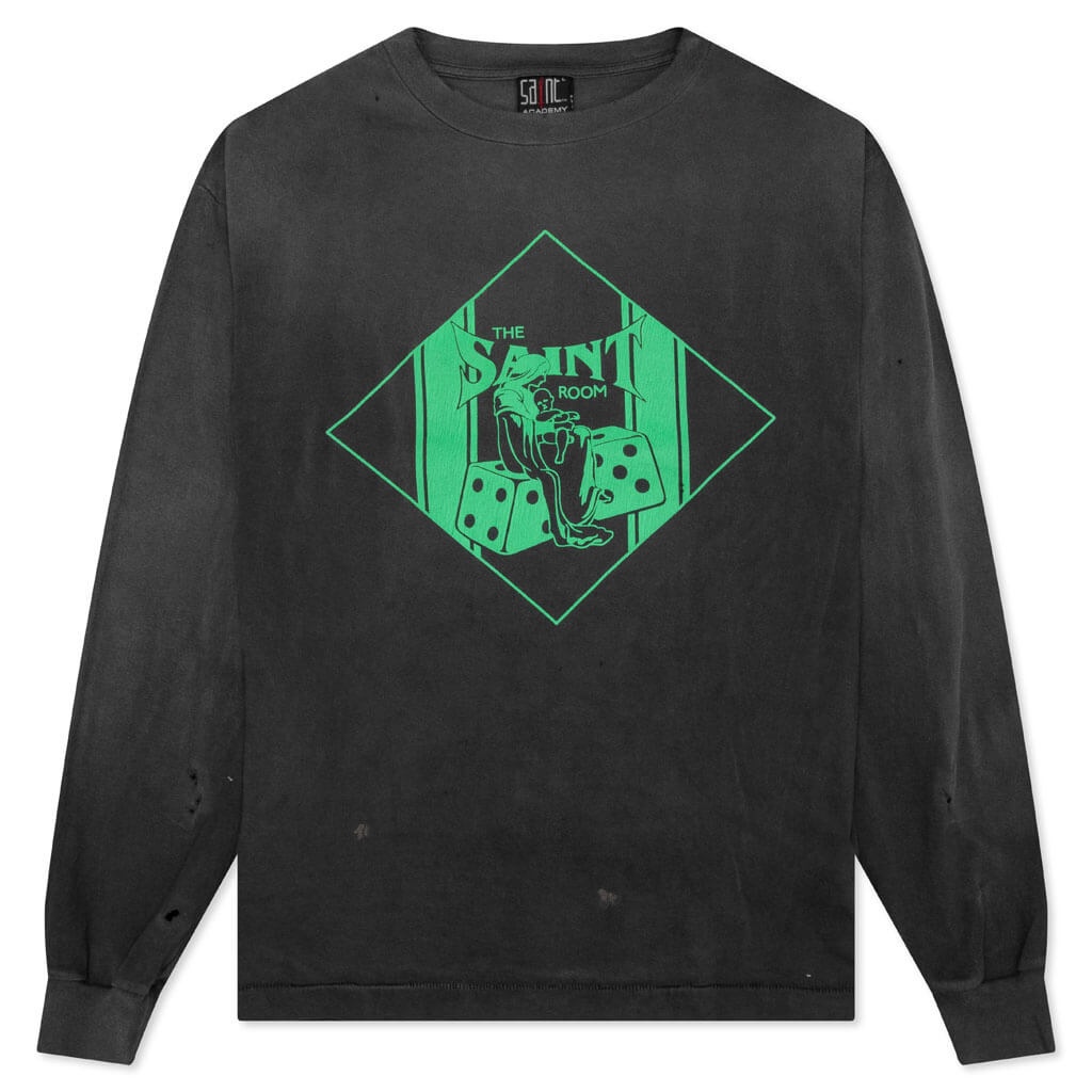 SAINT MICHAEL X SHERMER ACADEMY SAINT ROOM L/S TEE - BLACK - 1