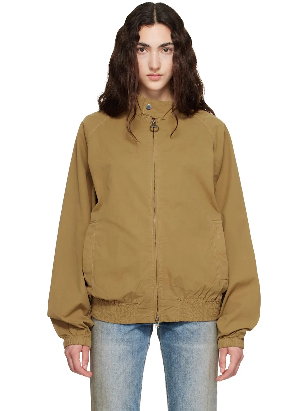 Tan Royston Cotton Harrington Bomber Jacket - 1