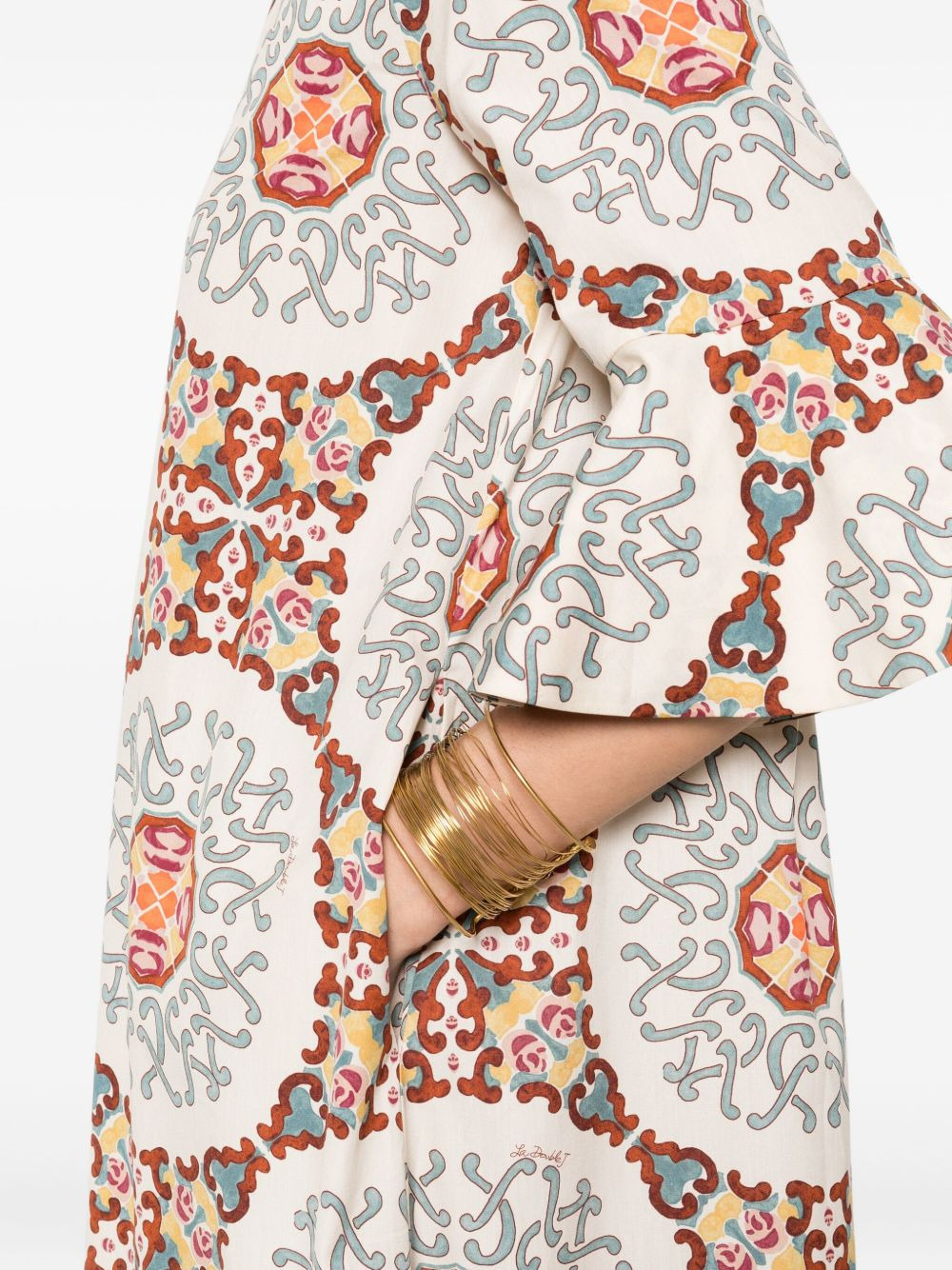 patterned midi dress - 5