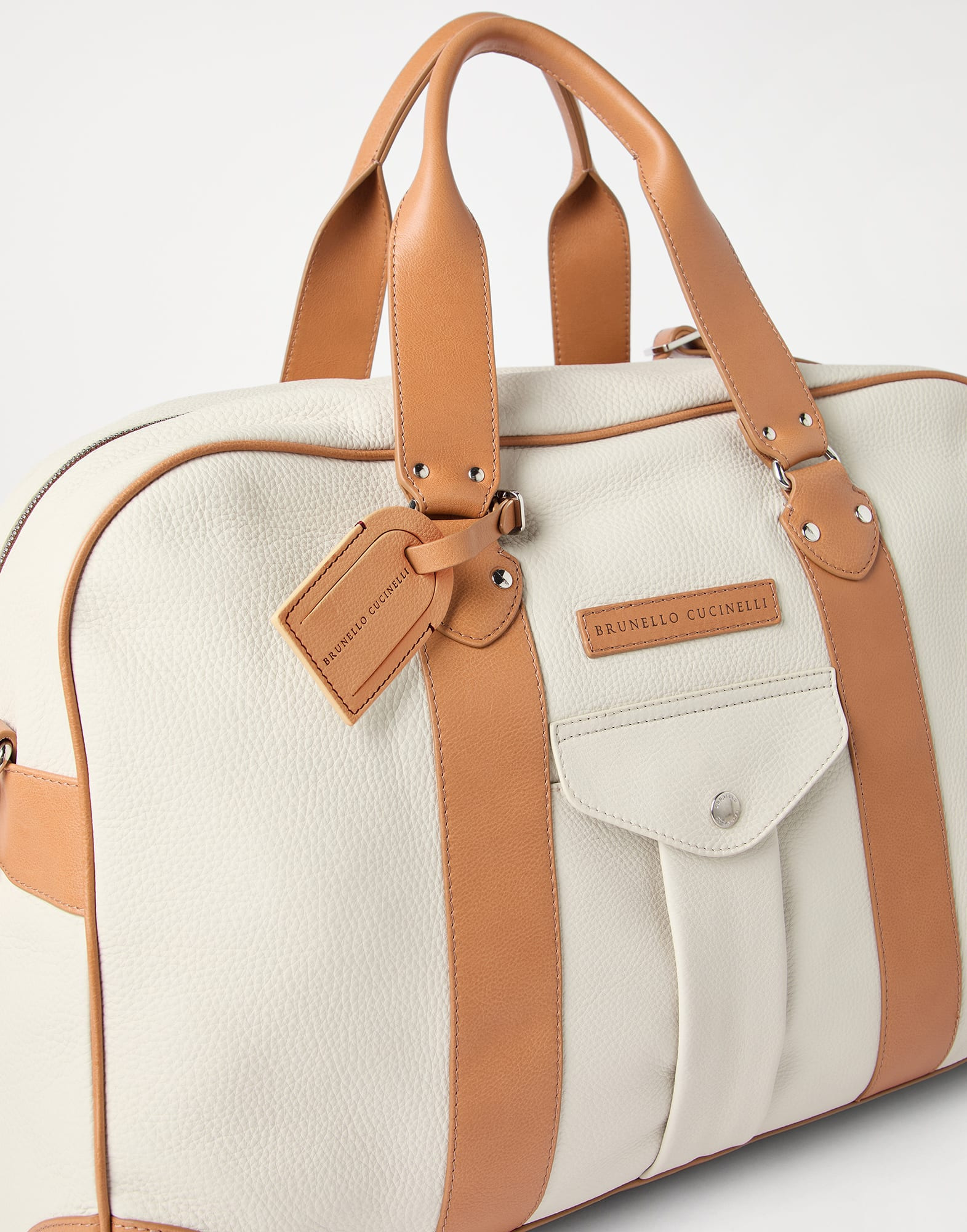 Grained calfskin and cowhide street bag - 3