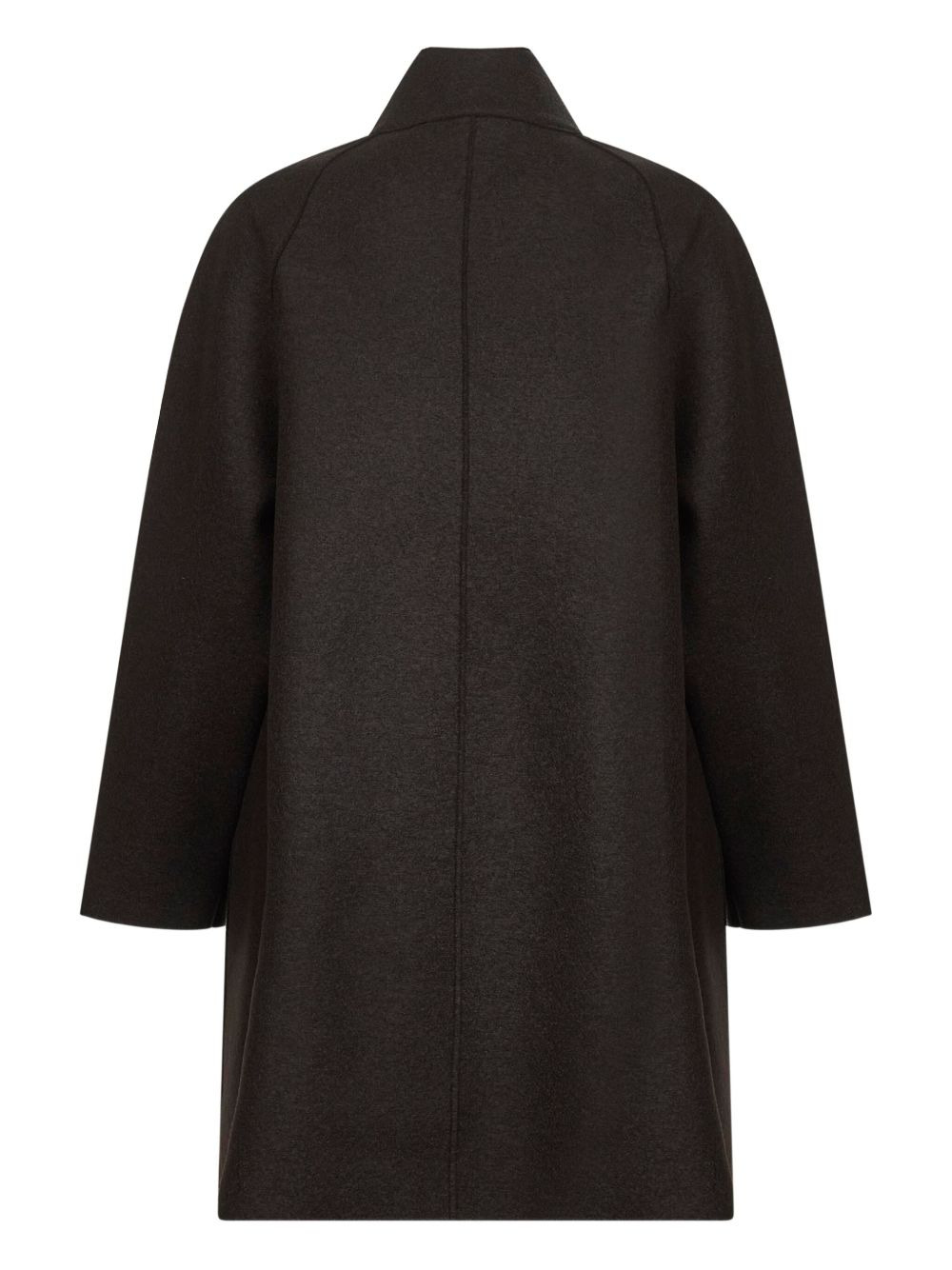 raglan-sleeve button coat - 2