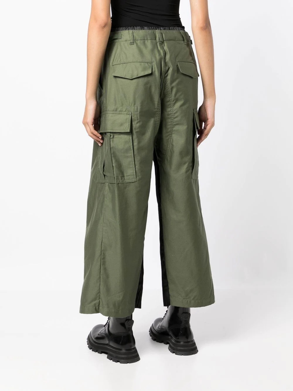 layered cargo trousers - 4