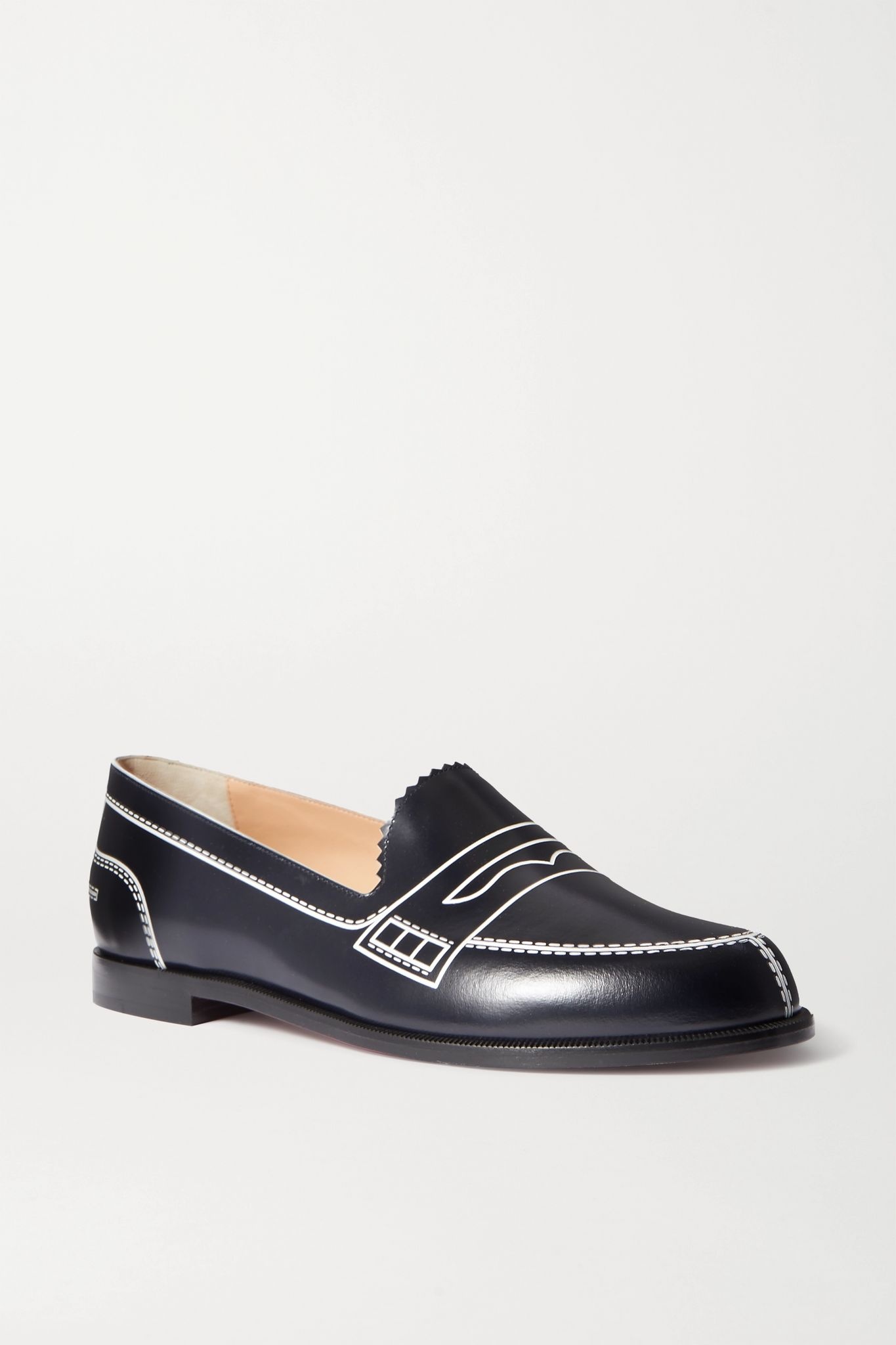 Mocalaureat printed leather loafers - 1