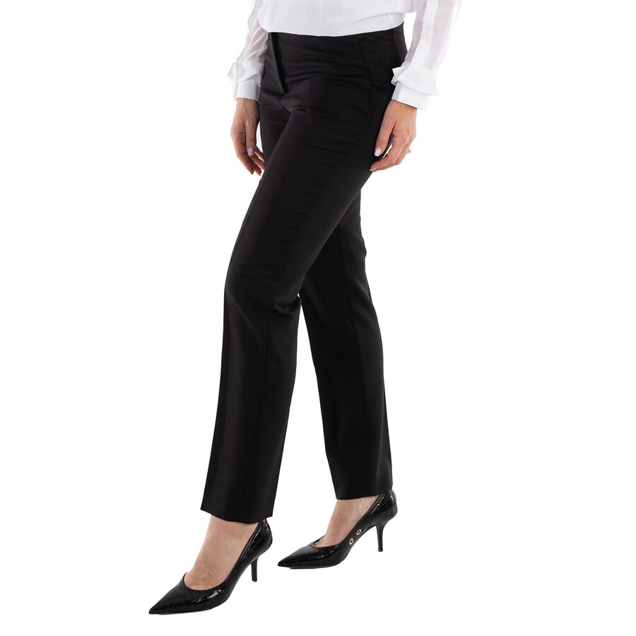 Burberry Aimie Mohair Wool Tailored Trousers In Black - 5