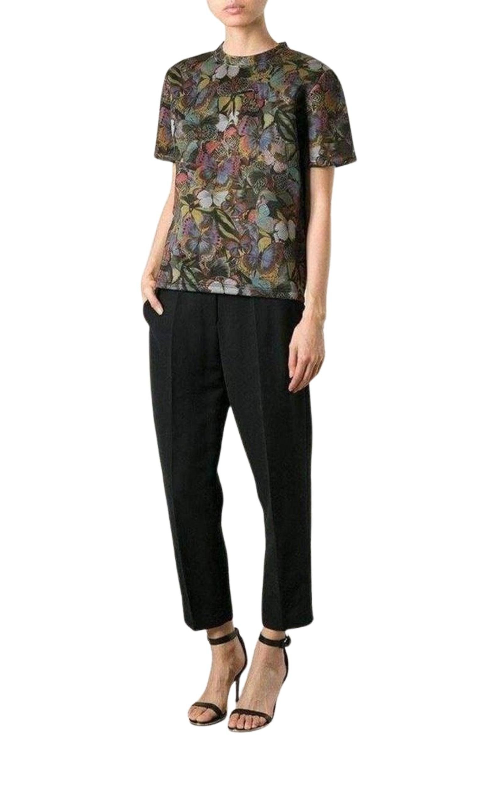 Cotton Butterfly Print T-Shirt - 2