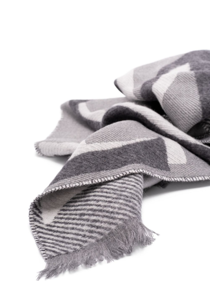 logo fringed scarf 3