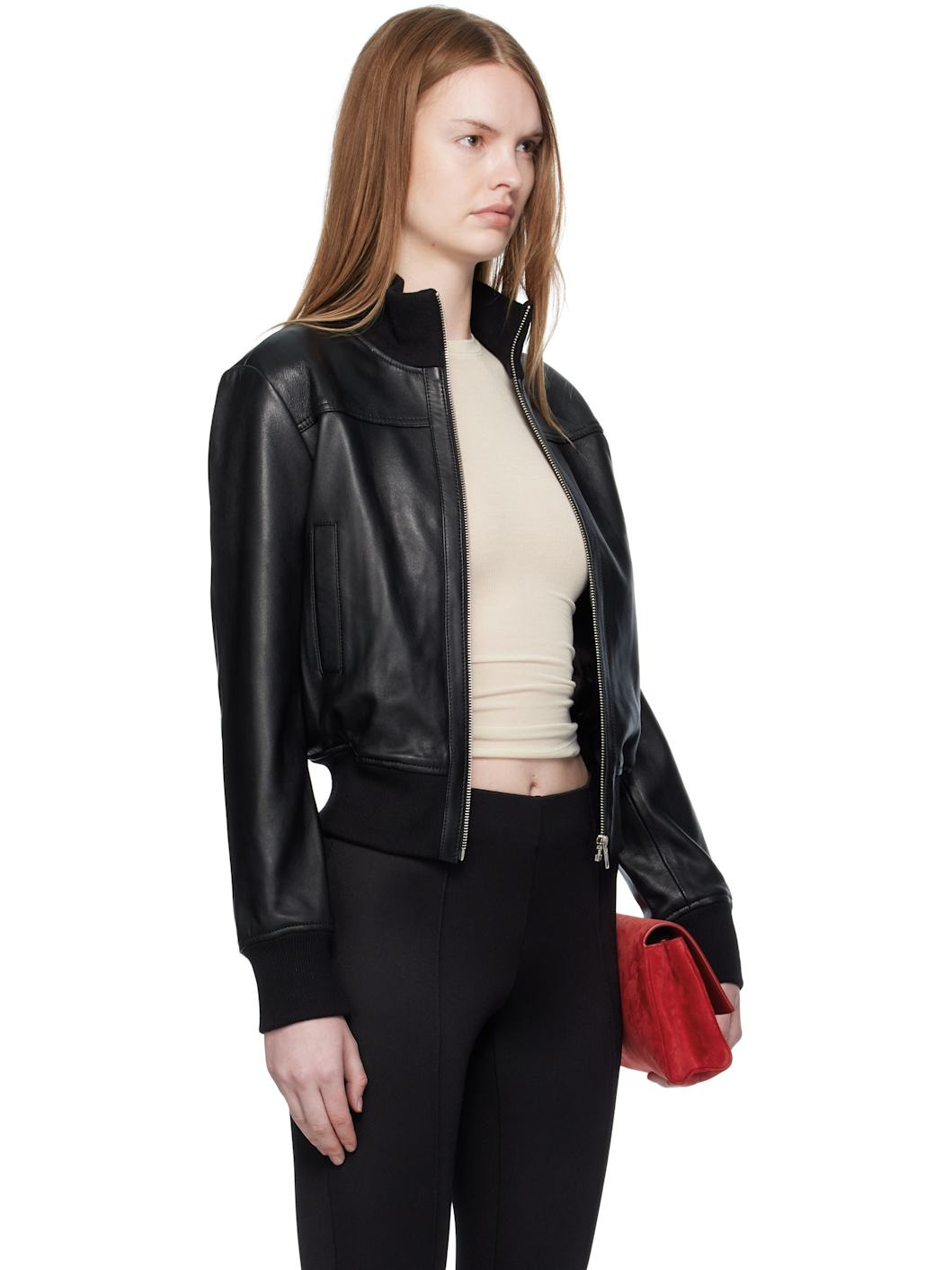 Black Tobias Leather Jacket - 2