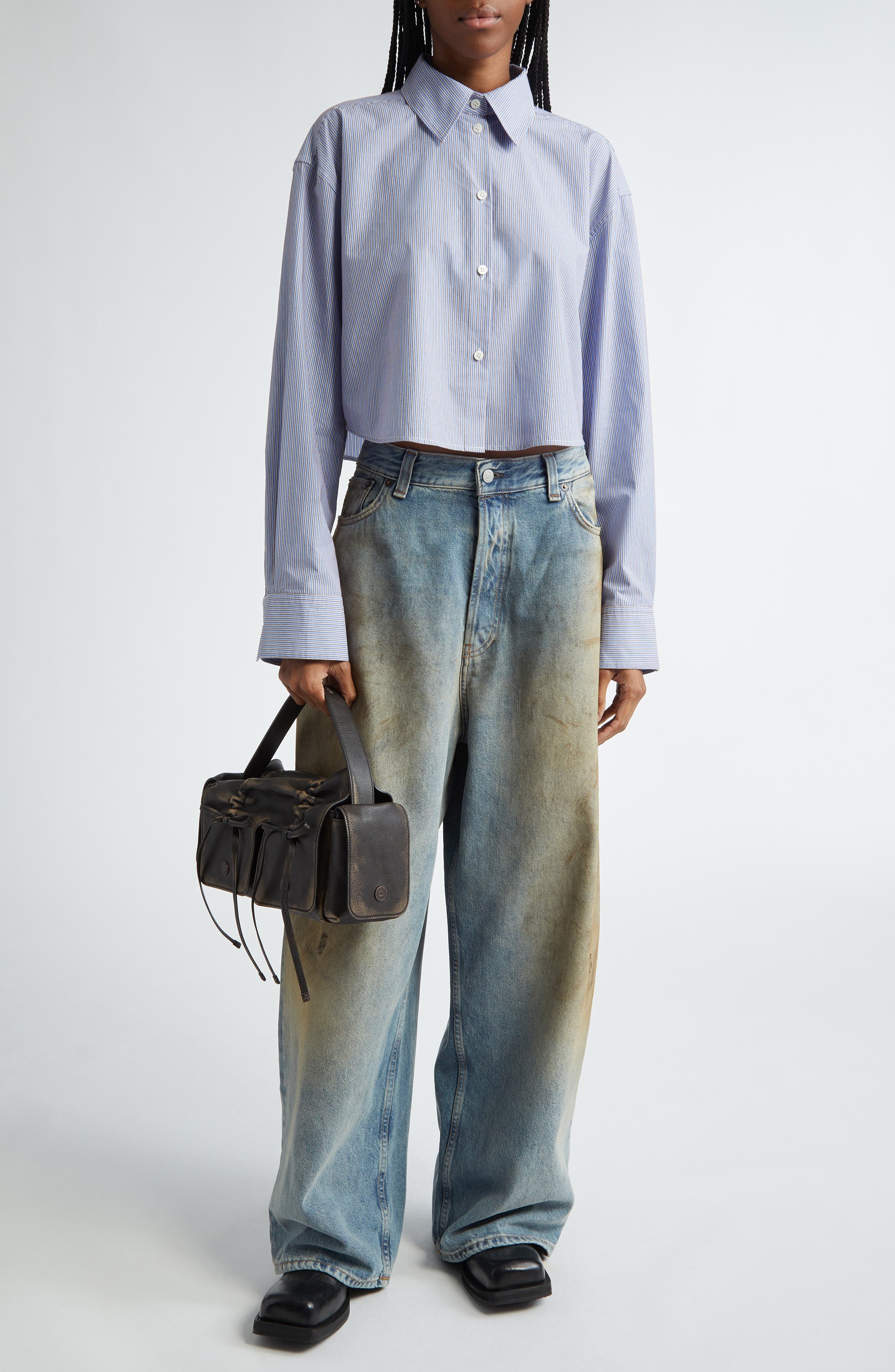 Acne Studios 2023 Penicillin Super Baggy Fit Jeans in Mid Blue at Nordstrom - 2