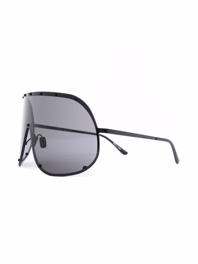 Rick Owens oversized aviator frame sunglasses outlook