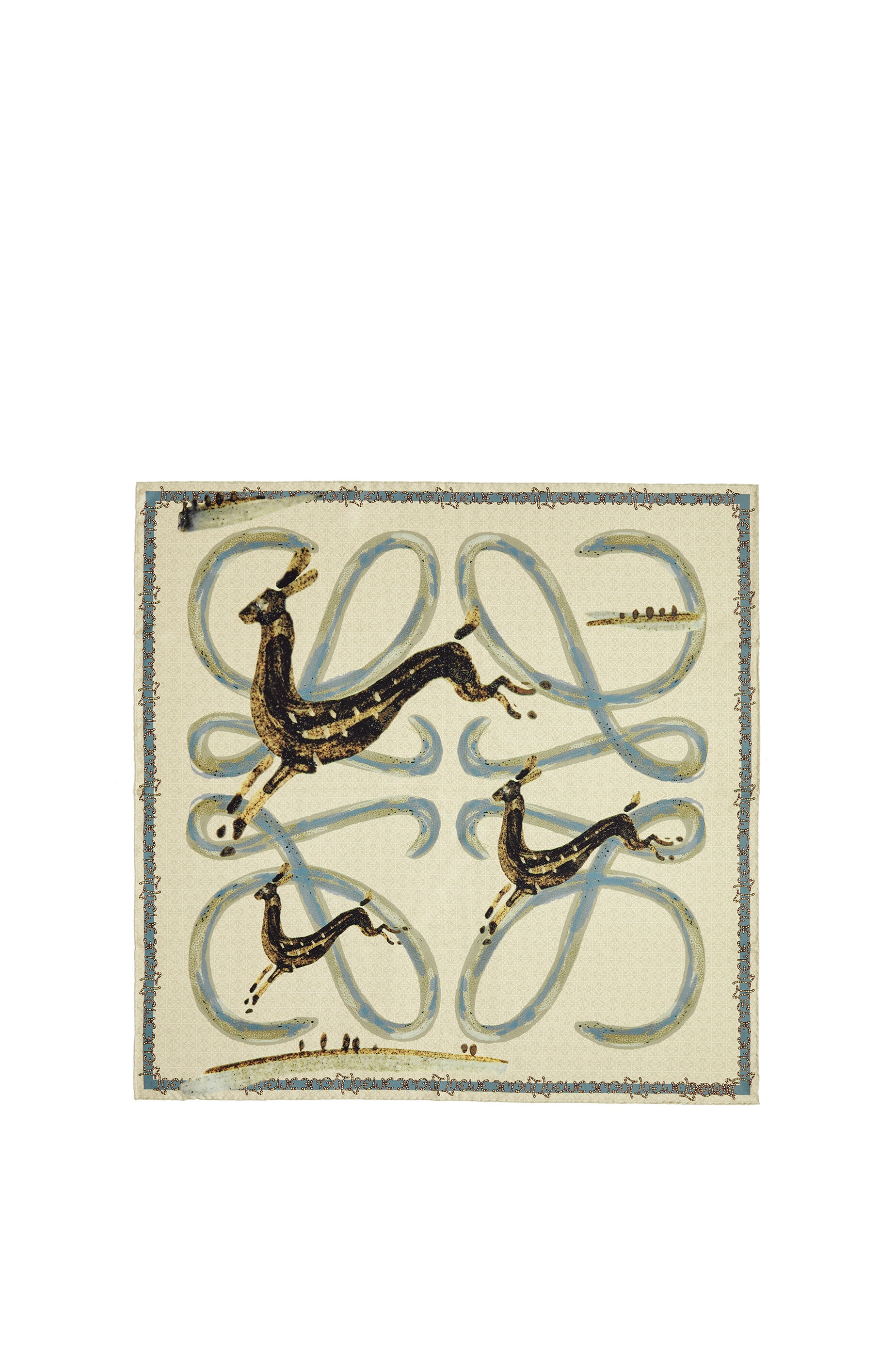 Deer scarf in silk - 1