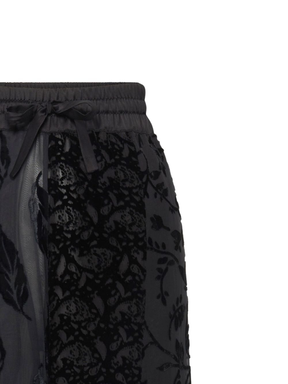 floral-patterned drawstring trousers - 2