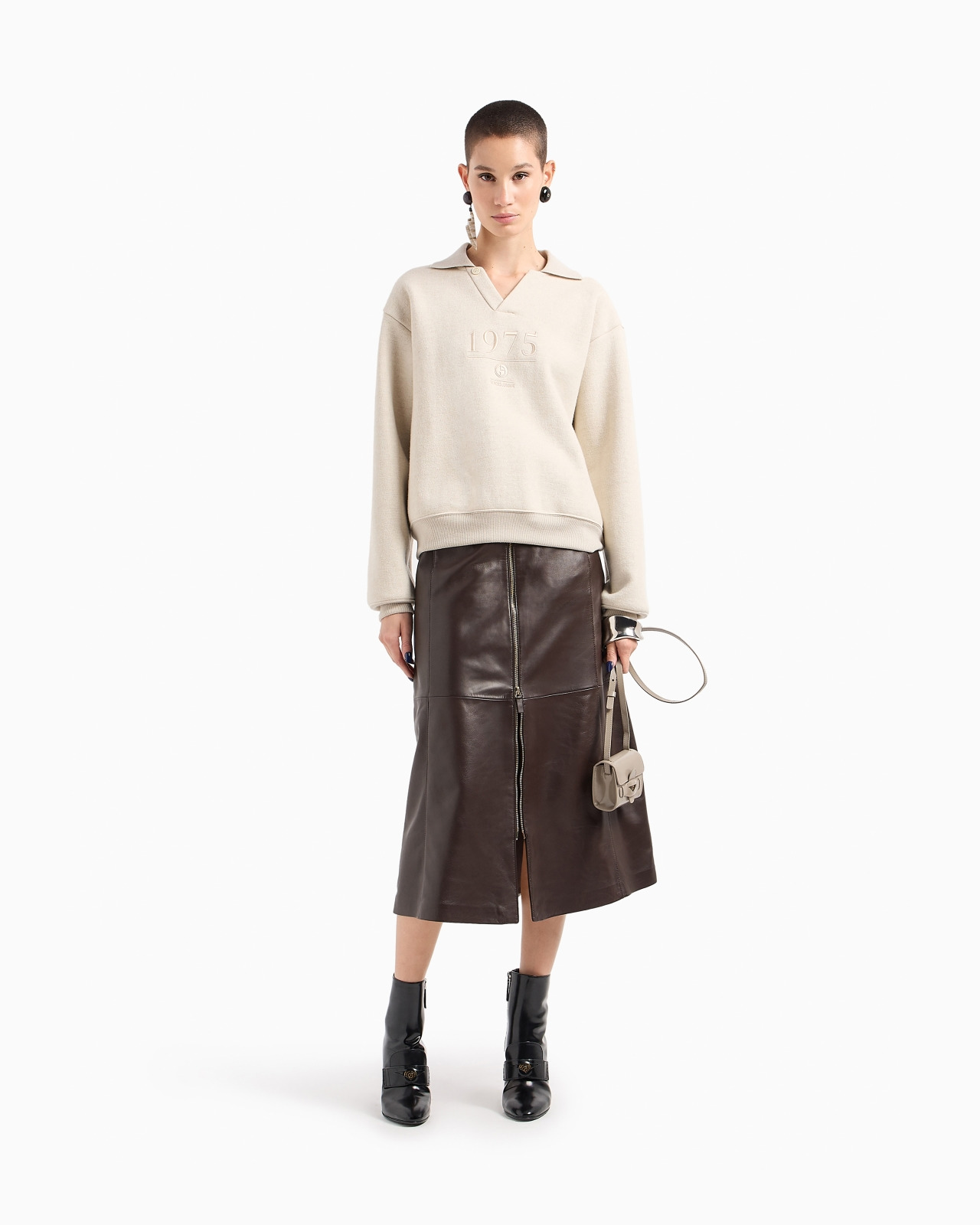 NAPPA LEATHER MIDI SKIRT - 2