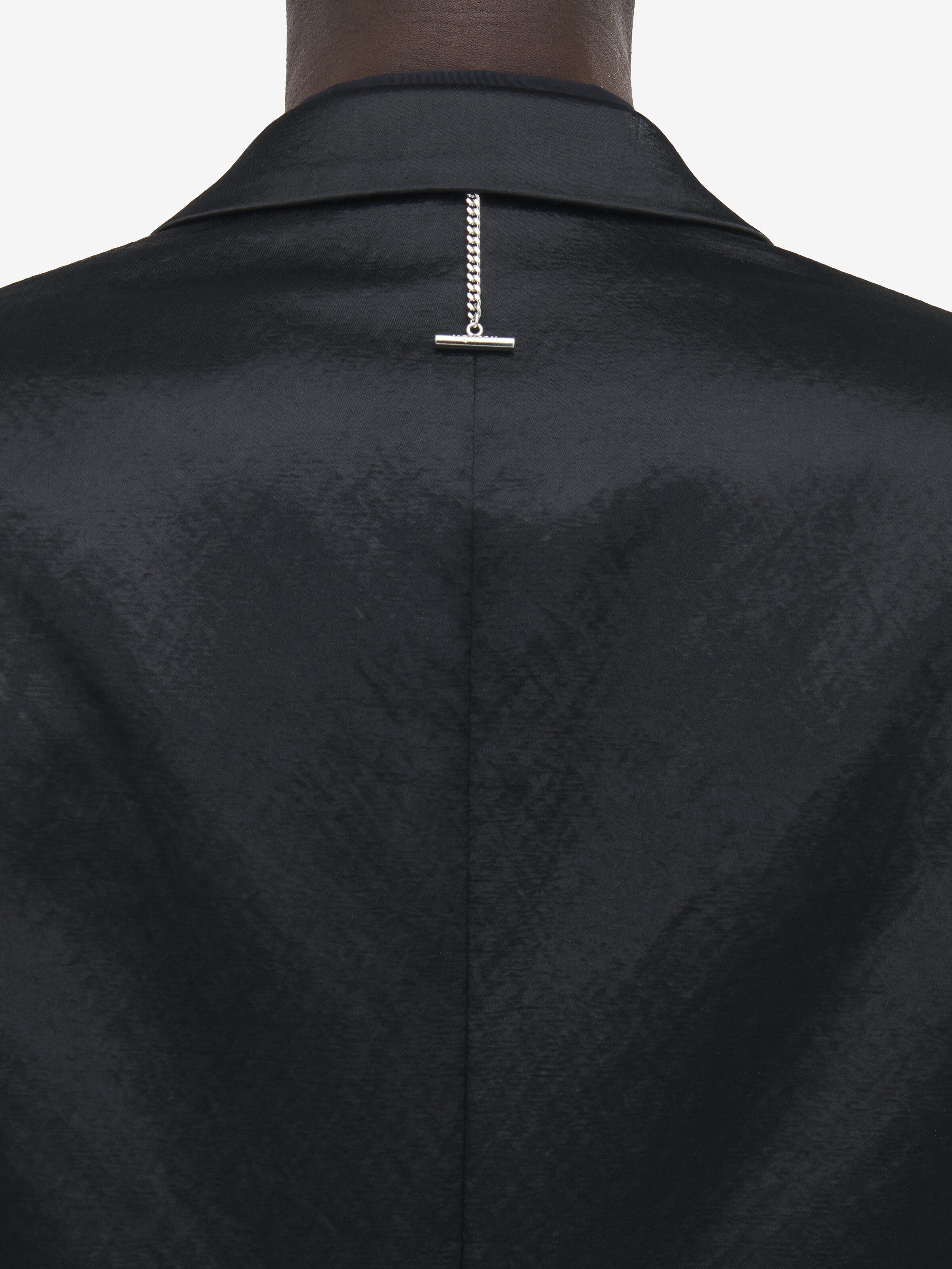 Hammered Satin Single-Breasted Jacket - 6
