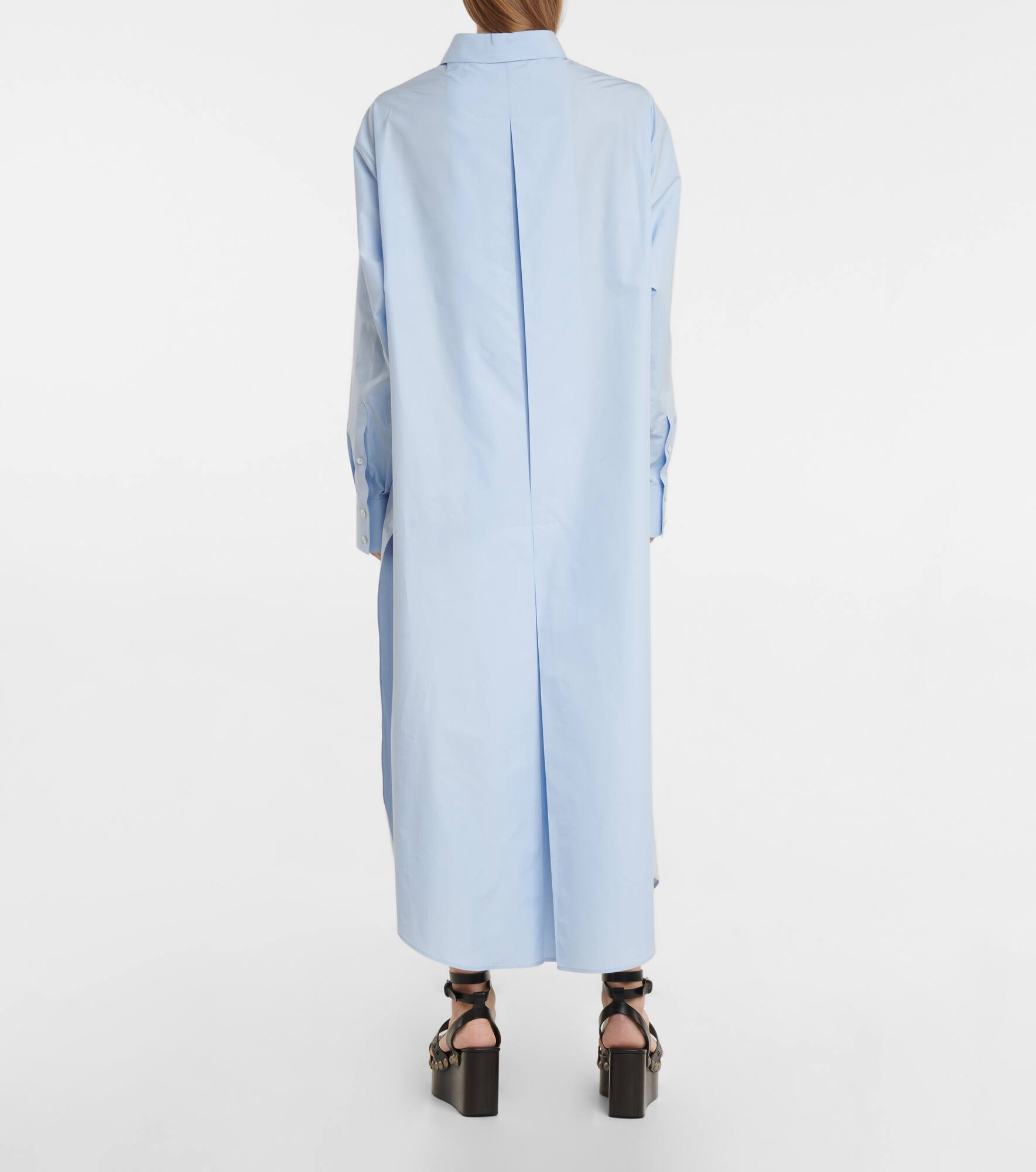 Cutout cotton poplin shirt dress - 3