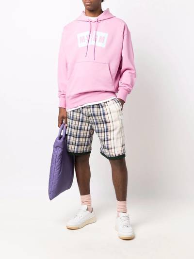 MSGM broken-logo pullover hoodie outlook