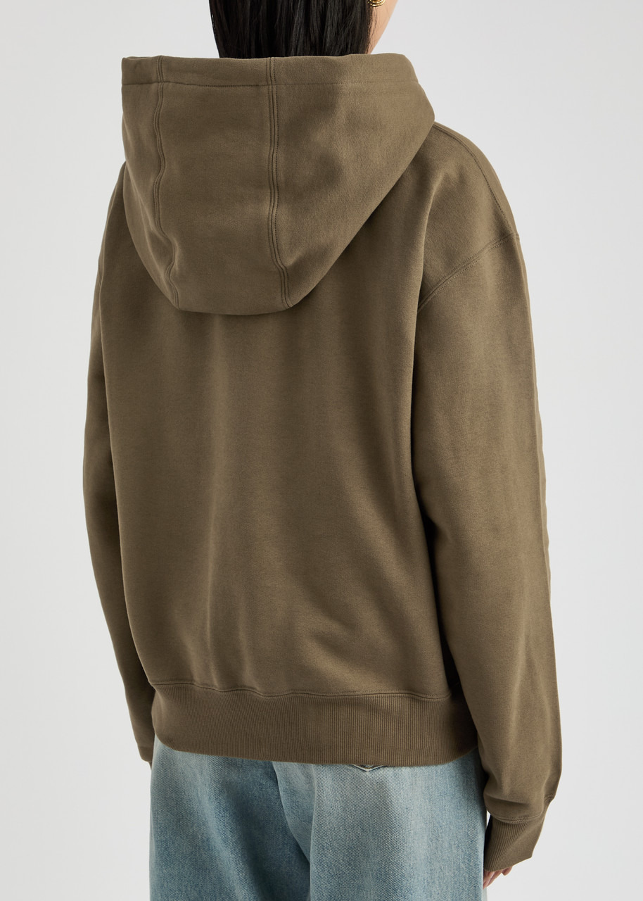 Saint Laurent Logo-embroidered Hooded Cotton Sweatshirt - 3