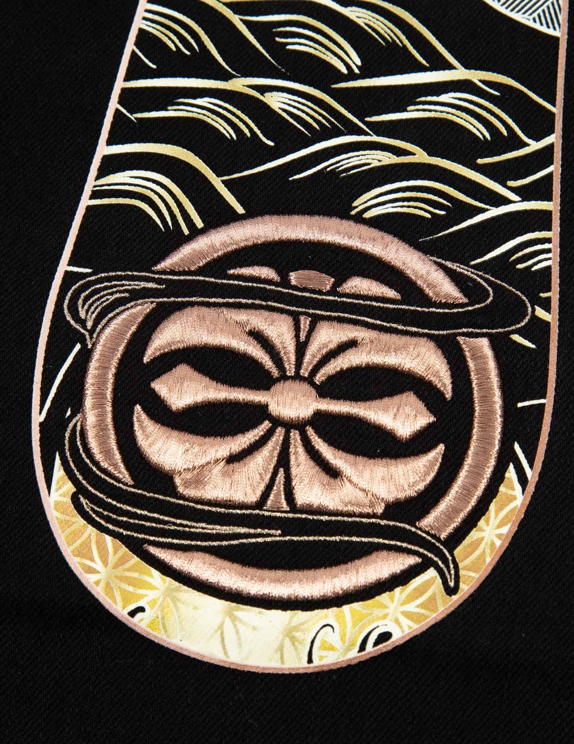 “KOI PLAYING IN THE WAVES” DAICOCK PRINT BOYFRIEND JEANS - 9